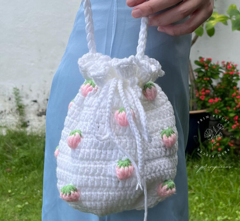 Strawberry Bucket Sling Bag