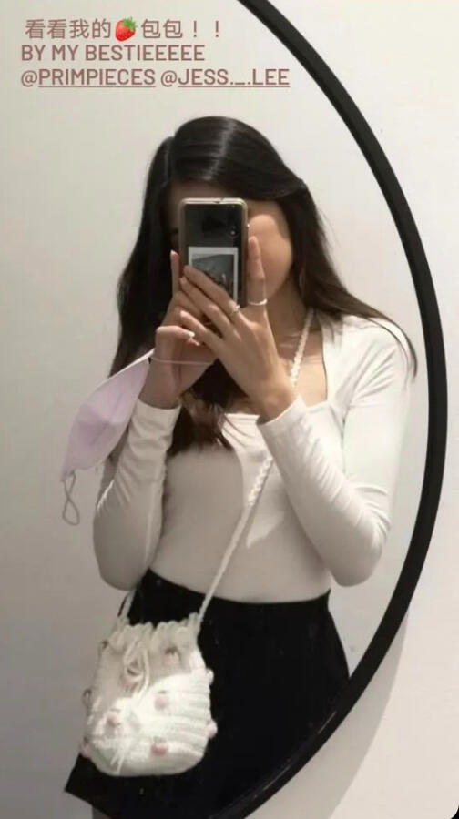 strawberry bucket sling bag