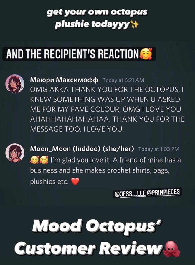 reversible mood octopus plushie